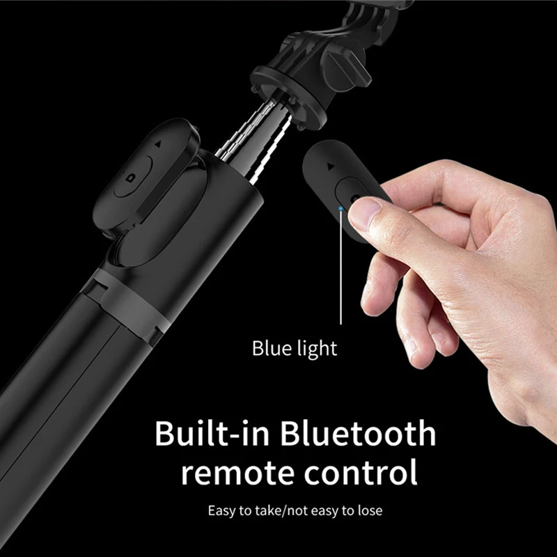 QZT Wireless Bluetooth Selfie Stick Remote Control Phone Smartphone Tripode Tripod Portable Fill Light | Электроника