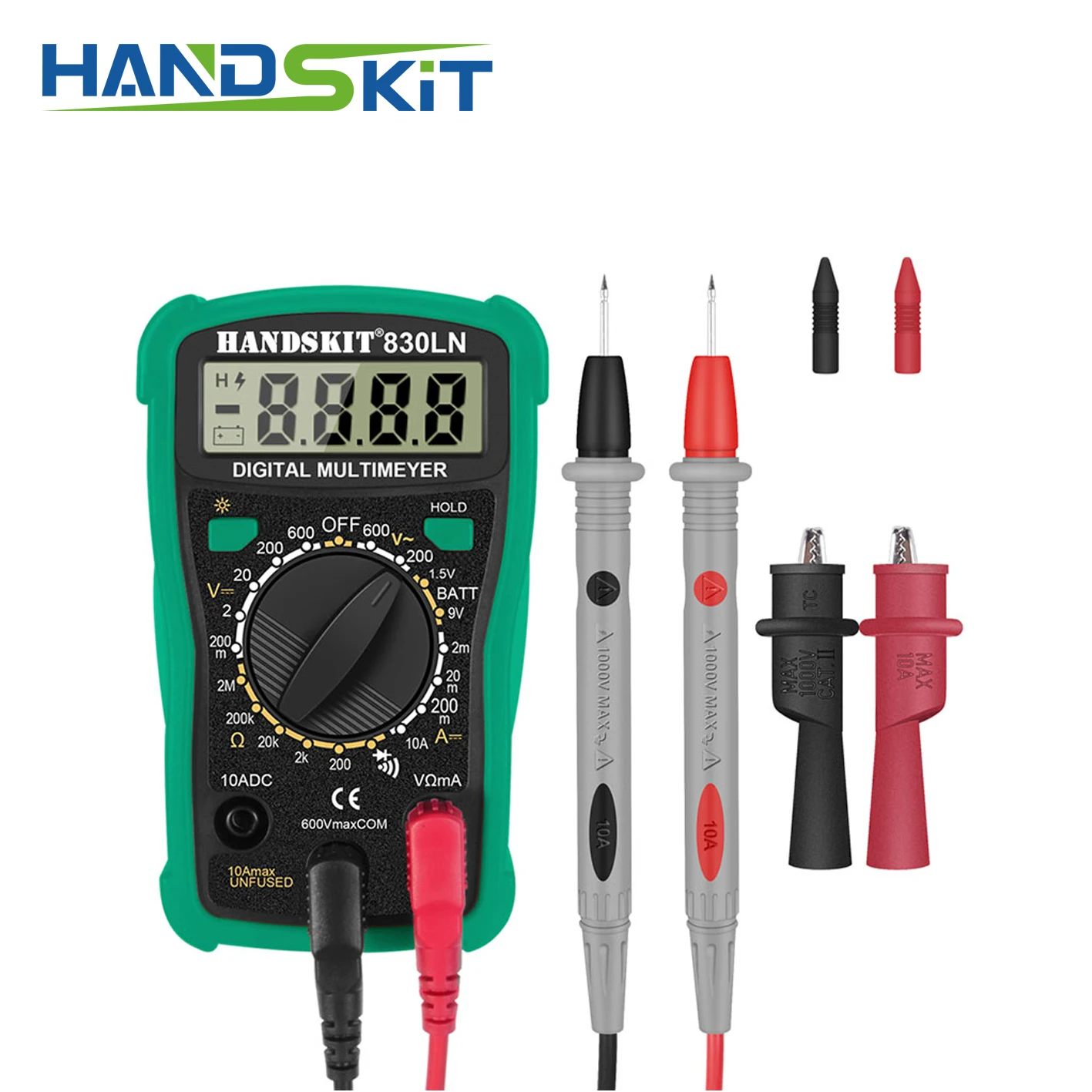 Портативный цифровой мультиметр с подсветкой амперметр переменного/постоянного