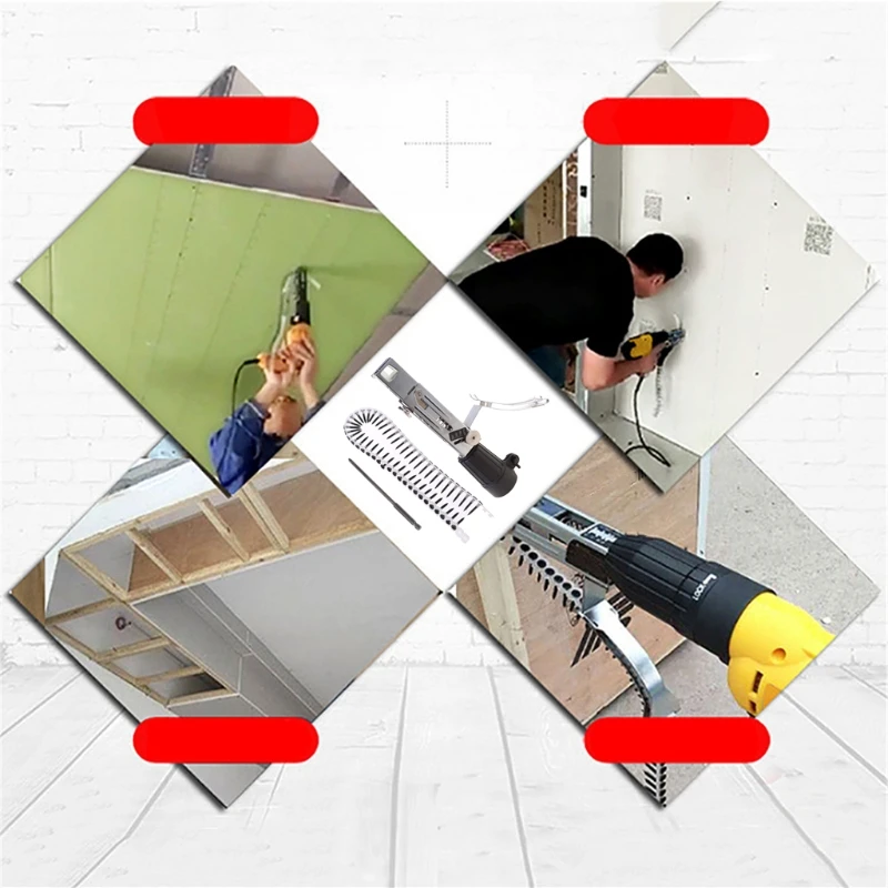 

WANXI Automatic Screw Spike Chain Nail Gun Adapter Screw Gun For Electric Drill Woodworking Tool Cordless Power Drill Attachmen