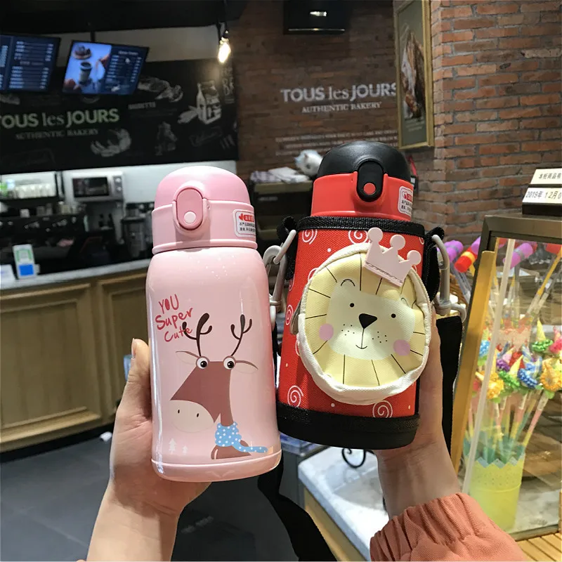 

Детский термос с двойной крышкой и милым мультяшным рисунком, 560 мл