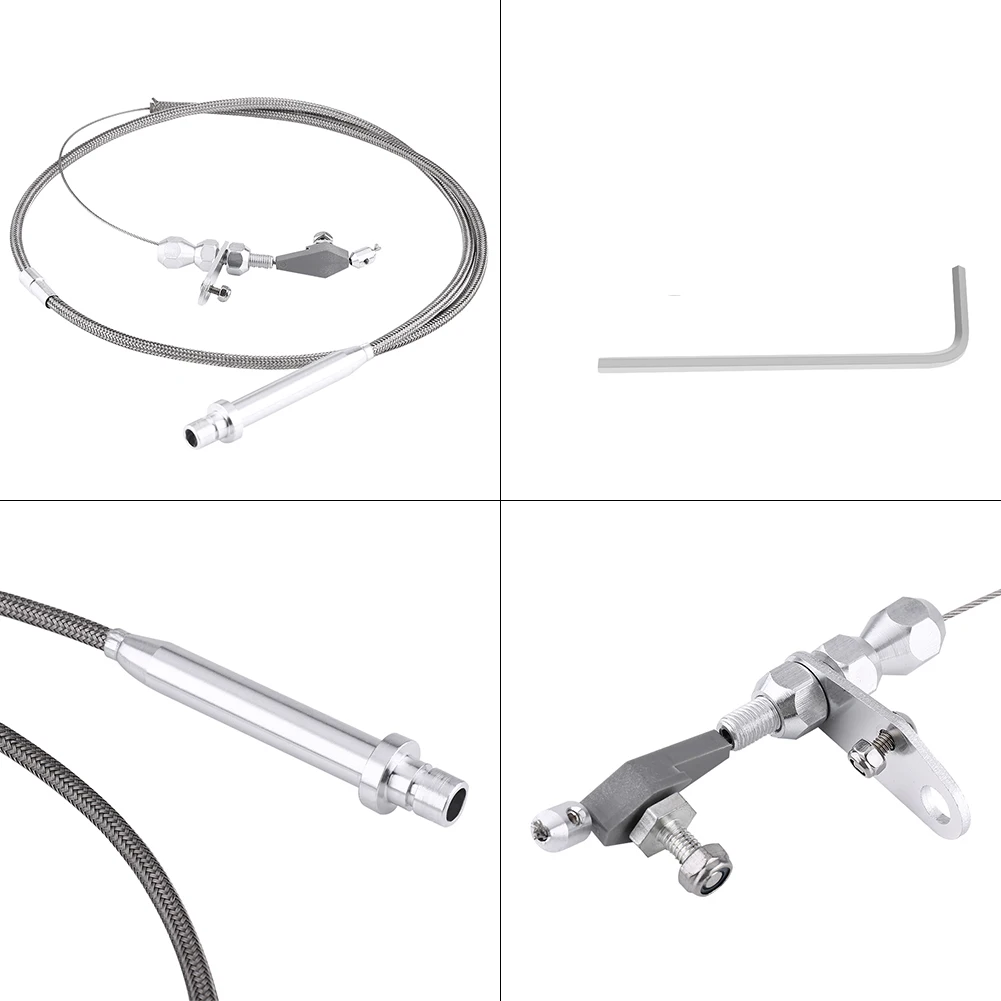 Для Chevy TH350 из нержавеющей стали с оплеткой кабель для передачи данных Detent Kickdown