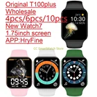 Оригинальные Смарт-часы T100 plus 7, Смарт-часы T100plus, оптовая продажа, Bluetooth, музыка, дистанционное управление, набор номера, сообщения, напоминания, спорт