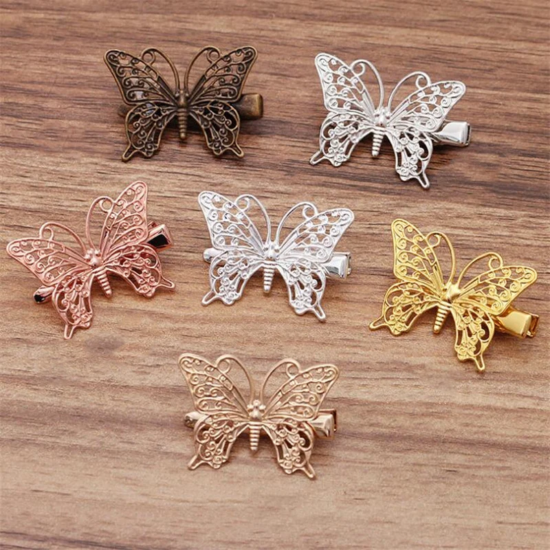 10 шт./лот Винтажные Украшения для волос с бабочкой очаровательные женские