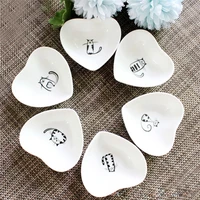 6pcsset cute cat mini size pigments ceramics soy dish sauce vinegar jam dishes kitchen small plate tableware novelty gift