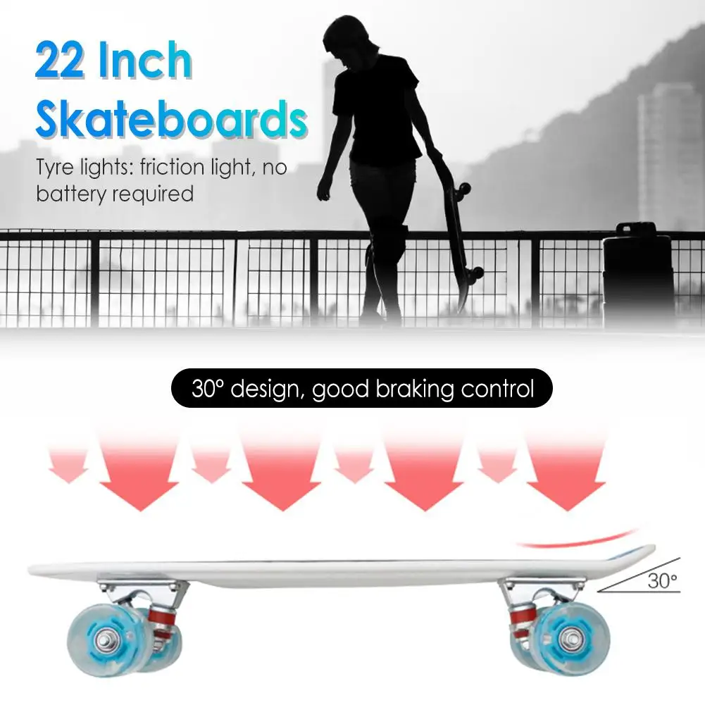 

Skateboard For Beginner Mini Cruiser Skateboard Small Skateboard Single Longboard Adult Children Become Warped Road Skate Board