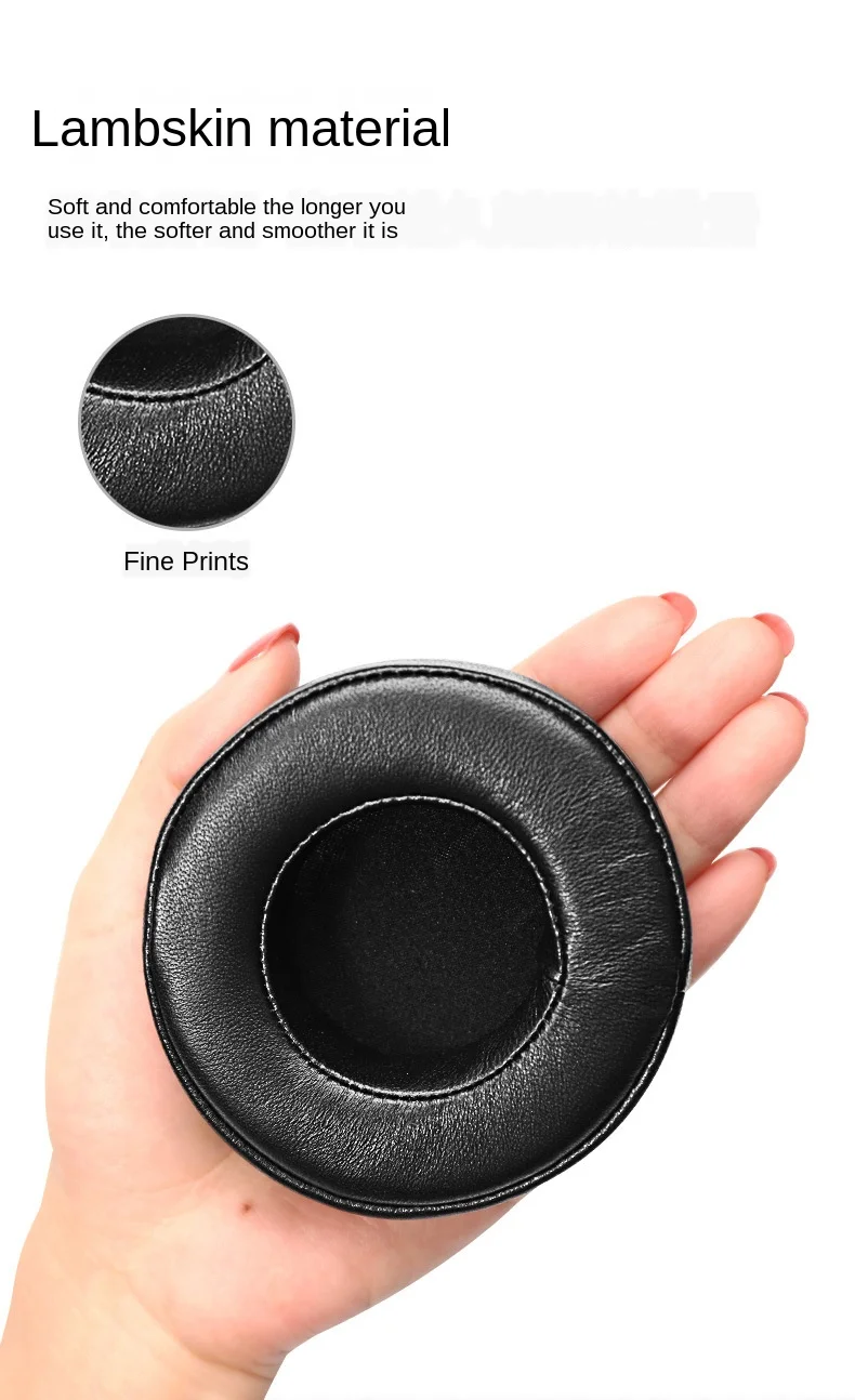 Овчина Универсальные круглые амбушюры из натуральной кожи с пеной памяти