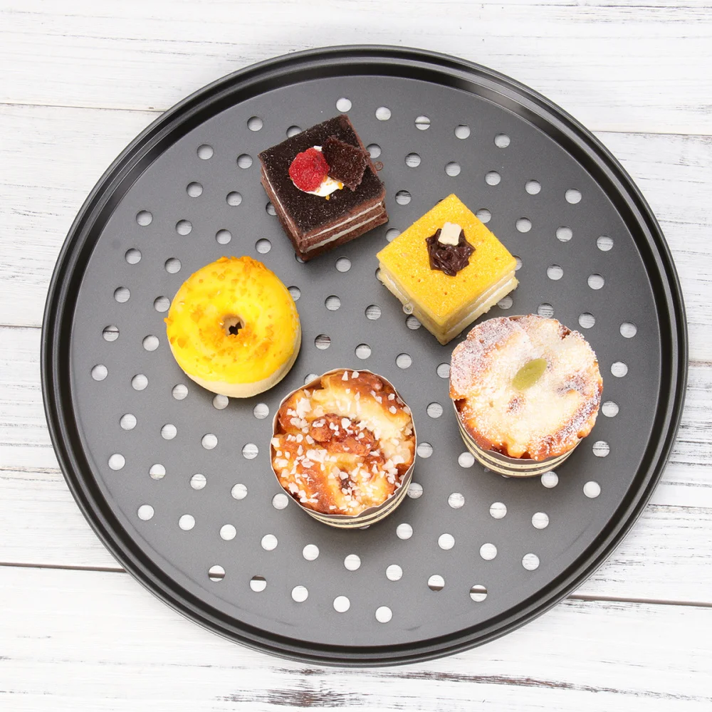 12-дюймовый антипригарная сковорода для пиццы противень выпечки с отверстиями