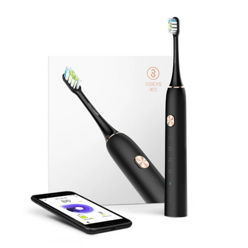 Xiao mi Soocare X3 Soocas Смарт Bluetooth Беспроводная зарядка водонепроницаемый акустическая WaveTooth звуковая зубная щетка mi Home App