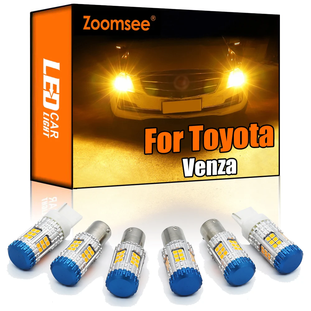 

Zoomsee Canbus For Toyota Venza 2009-2016 No Hyper Flash Error Front Rear Auto LED Turn Signal Light Indicator Bulb PY21W W21W