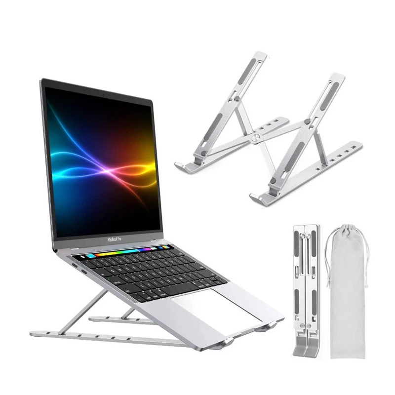 

New Type Aluminum Alloy Folding Laptop Holder Stand 6 Gears Adjustment Tablet Bracket Universal Lightweight Portable Storage