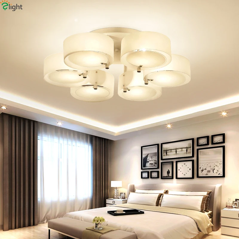 Современные многокольцевые акриловые светодиодные люстры освещение для