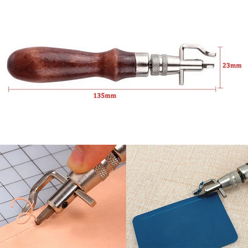 

7 in1 Set DIY Leathercraft Adjustable Pro Stitching Groover Crease Leather Leather Tool DIY Handmade Practical