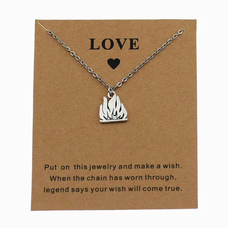 Новый Серебряный Цвет пламени огненный опал кулон желаю со вставкой из ключица
