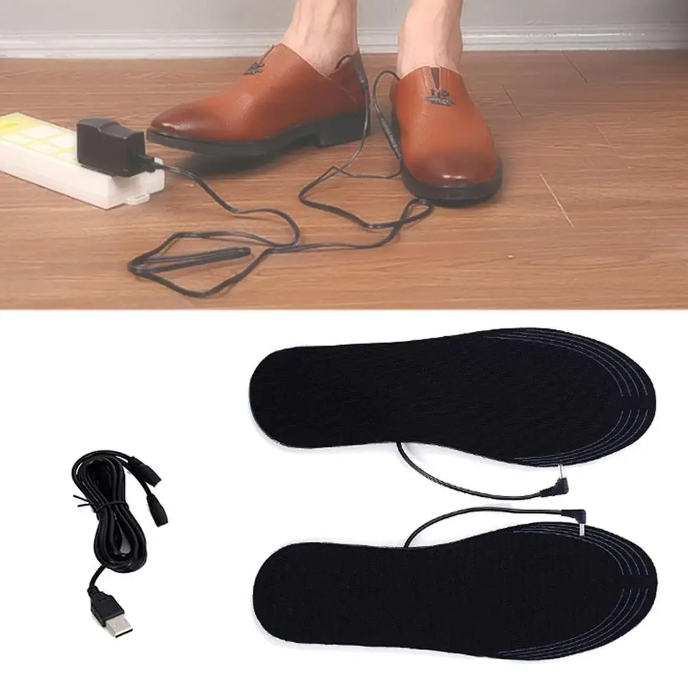 Стельки с перезаряжаемым подогревом обогреватель для ног зарядкой через USB