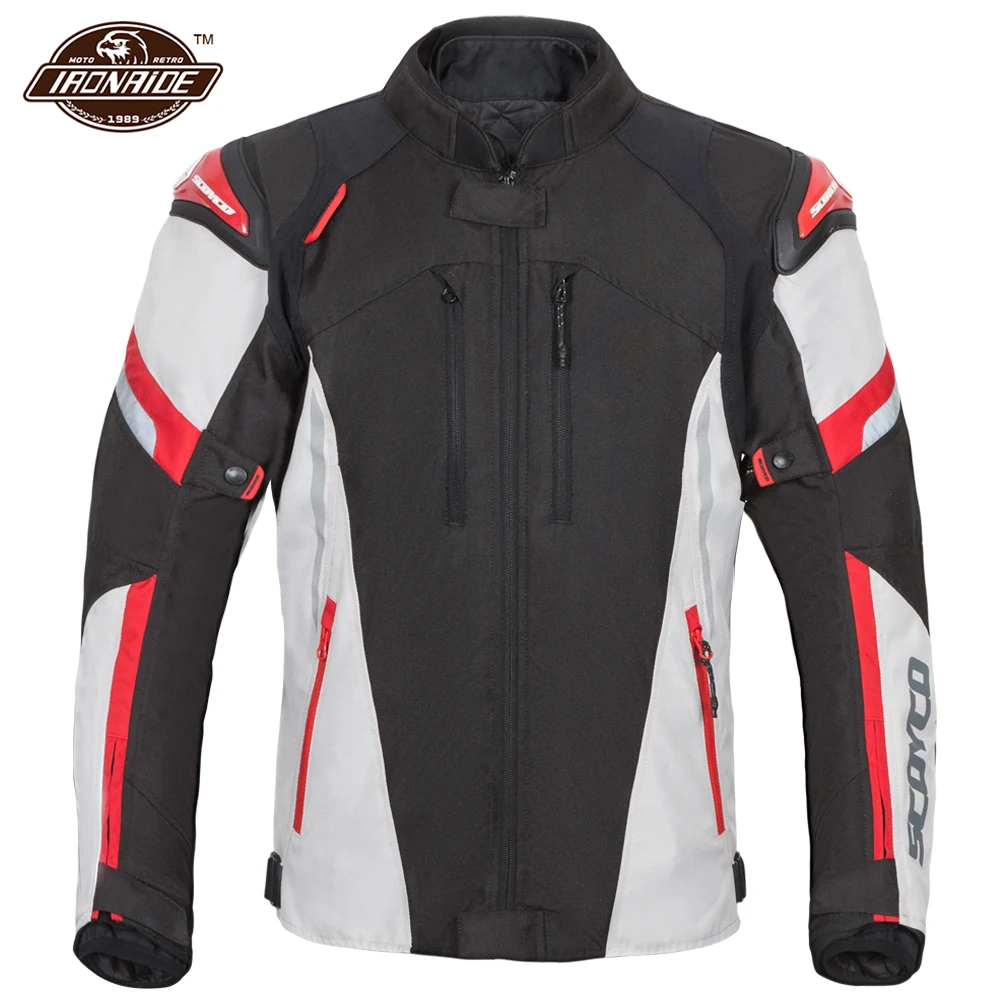 

Мотоциклетная куртка SCOYCO, мужская непродуваемая куртка для мотокросса, с защитой от ветра и ворсом