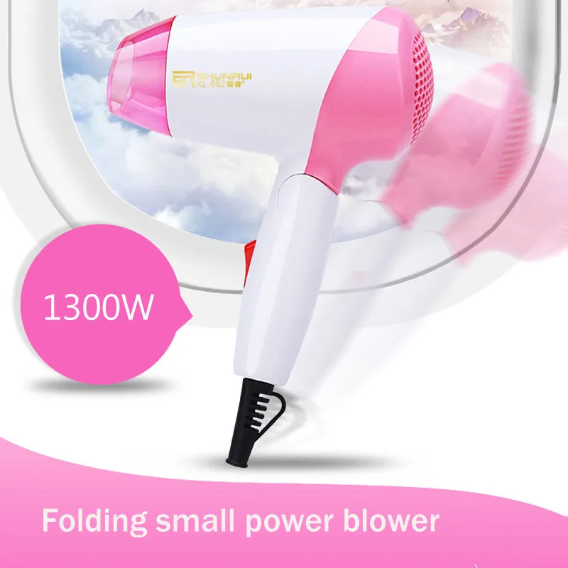 Portable Folding Handle Travel Hair Dryer 1300W Blow Dryers Professional Salon Equipment Electric Hairdressing Tools 45D | Бытовая