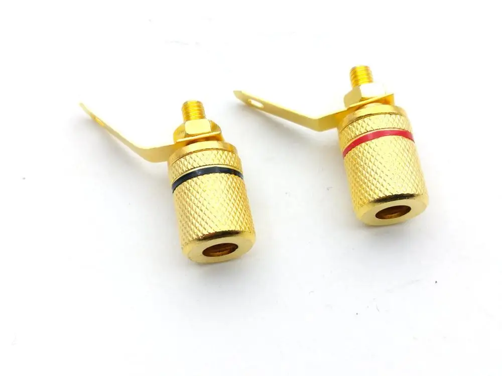 Позолоченная клемма усилителя динамика 100 шт.|post|post termination |
