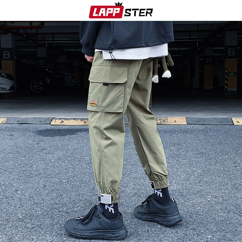 LAPPSTER Мужские Streetwear бегуны Брюки 2019 Mens Hip Hop Black Тренировочные штаны мужчины