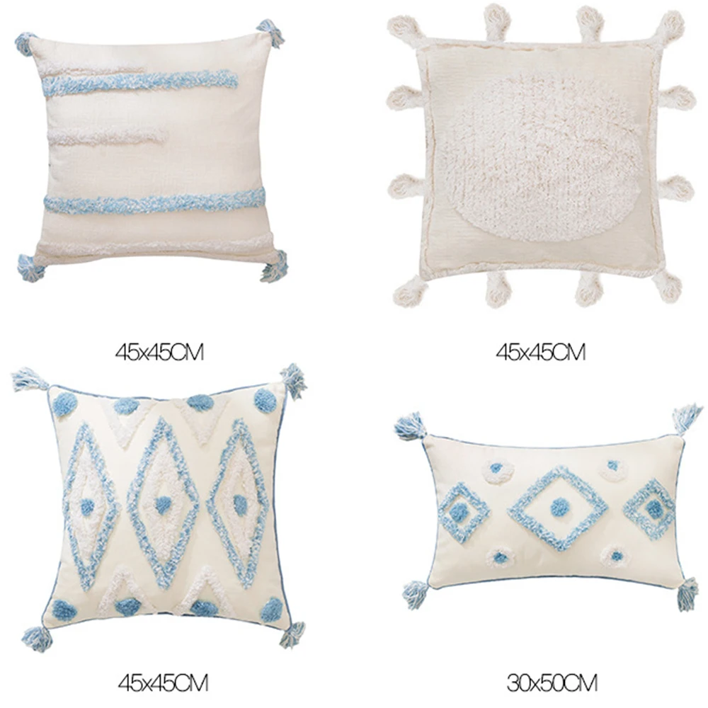 

Luxury Soft Plush Pillow Cases Luxury Geometric Pillow Case White Bedroom Office Decorative Throw Pillow Covers For Couch Decor