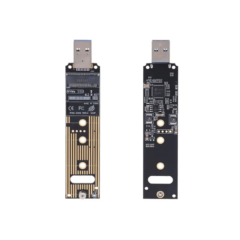 Портативный высокопроизводительный NVME к USB адаптеру M.2 SSD к type-A картам USB 3,1 Gen 2 мостовой чип к M2 SSD Key M