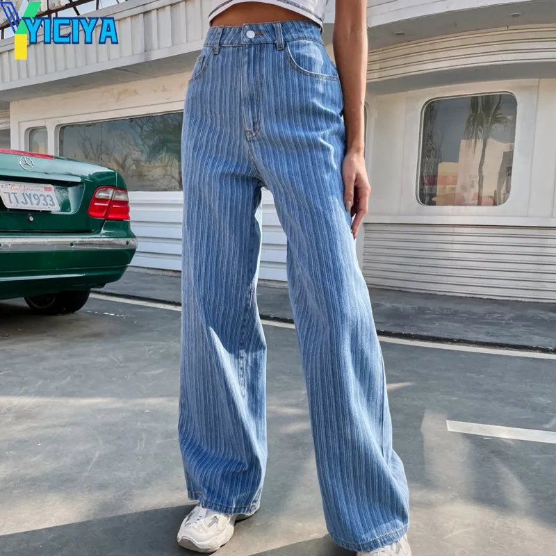 

Wide Leg Jeans Women Loose High Waist Straight Denim Pants Plus Size Casual Baggy Jean Trousers Washed Classic Y2k Female Pants