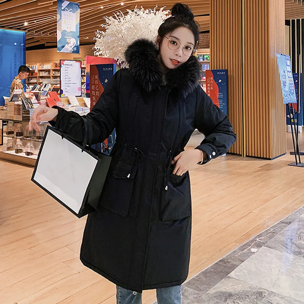 Новая мода 2019 с капюшоном Черная Женская Осенняя куртка пальто шерстяная