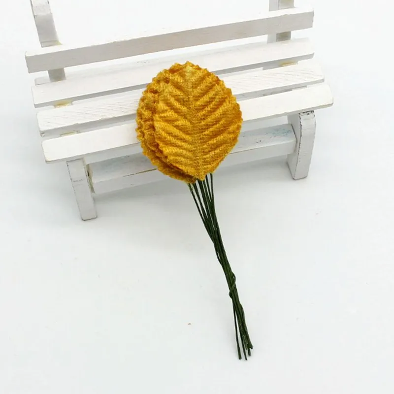 200 шт. Мини Искусственные бархатные листья искусственные цветы сделай сам