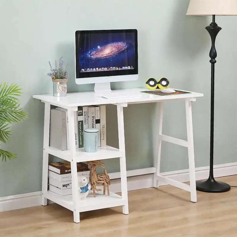 Простой компьютерный стол для ноутбука портативный офисный письменный экономия
