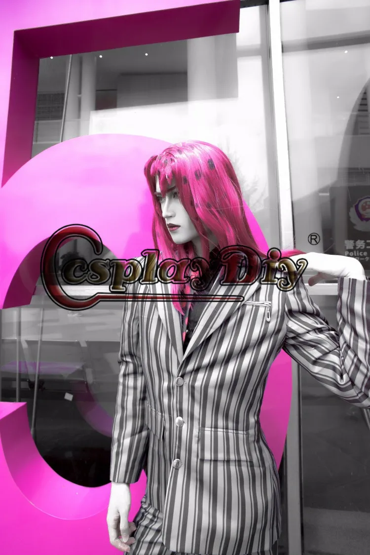Косплэй diy JoJo невероятное приключение алмаз ломкий Косплэй Diavolo взрослый костюм Для мужчин полный костюм изготовленный на заказ костюм для Хэллоуина