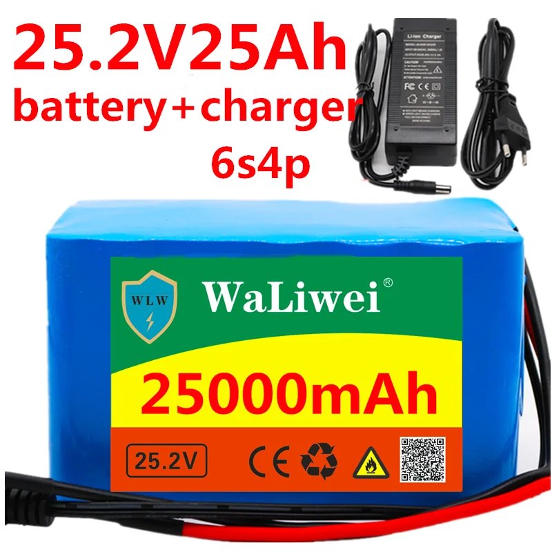 

24V 25Ah 6s4p 18650 battery Lithium Battery 25.2v 25000mAh Electric Bicycle Moped /Electric/Li ion Battery Pack with+ charger
