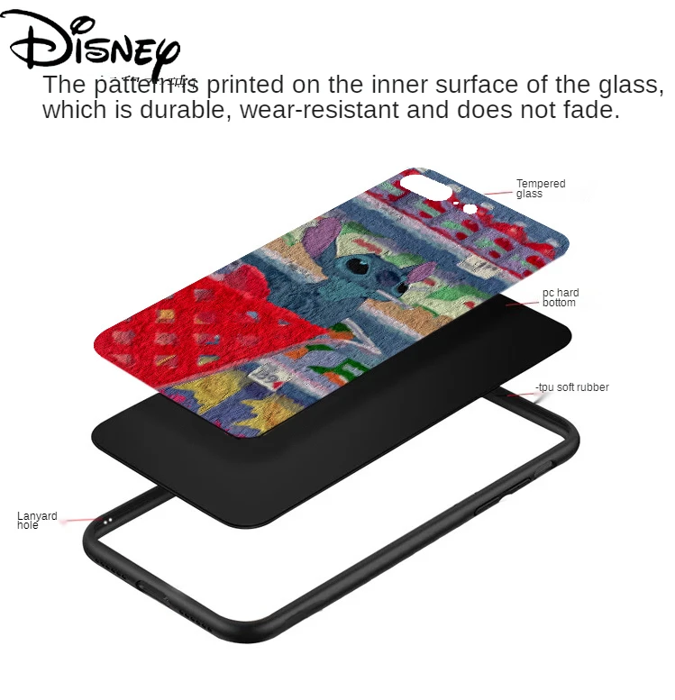 

Disney Stitch Cartoon Graffiti Phone Case for iPhone11pro/12mini/xsmax/xs/se/xr/7p/8p/6s/12promax/Couple Cute Phone Cover
