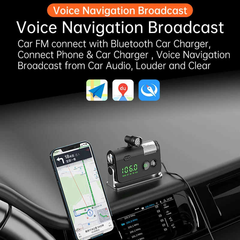 

FM- Bluetooth 5,0, , , mp3- 18 PD QC3.0 USB