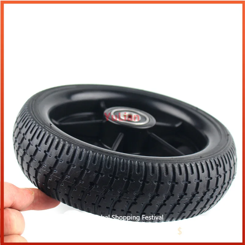 6 5 дюймовое твердое колесо с пластиковым ступицей/ободом для электрического