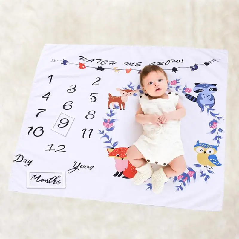 Детское цветное одеяло в виде лисы и венка пеленка для коляски фотосъемки