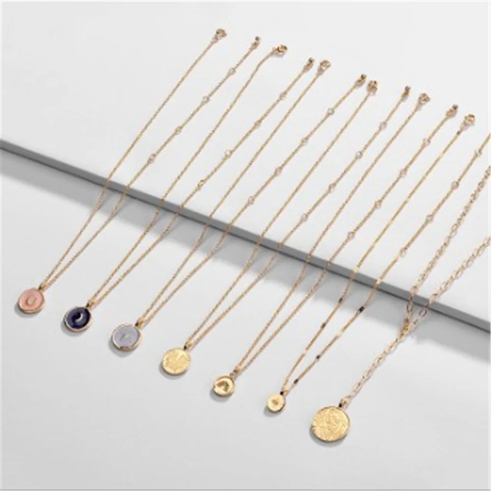 

1PCS New Fashion Women Fashion Alloy Star Moon Anchor Lady Clavicle Chain Simple Style Short Necklace Women Charm Jewelry Gift