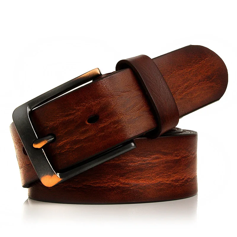 KDG new top leather belt men's designer high-quality business belt men's jeans wide pin buckle