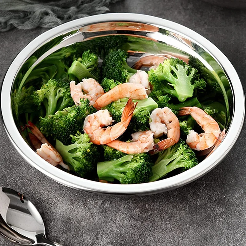 10 шт. круглых тарелок из нержавеющей стали 9-дюймовая обеденная тарелка для