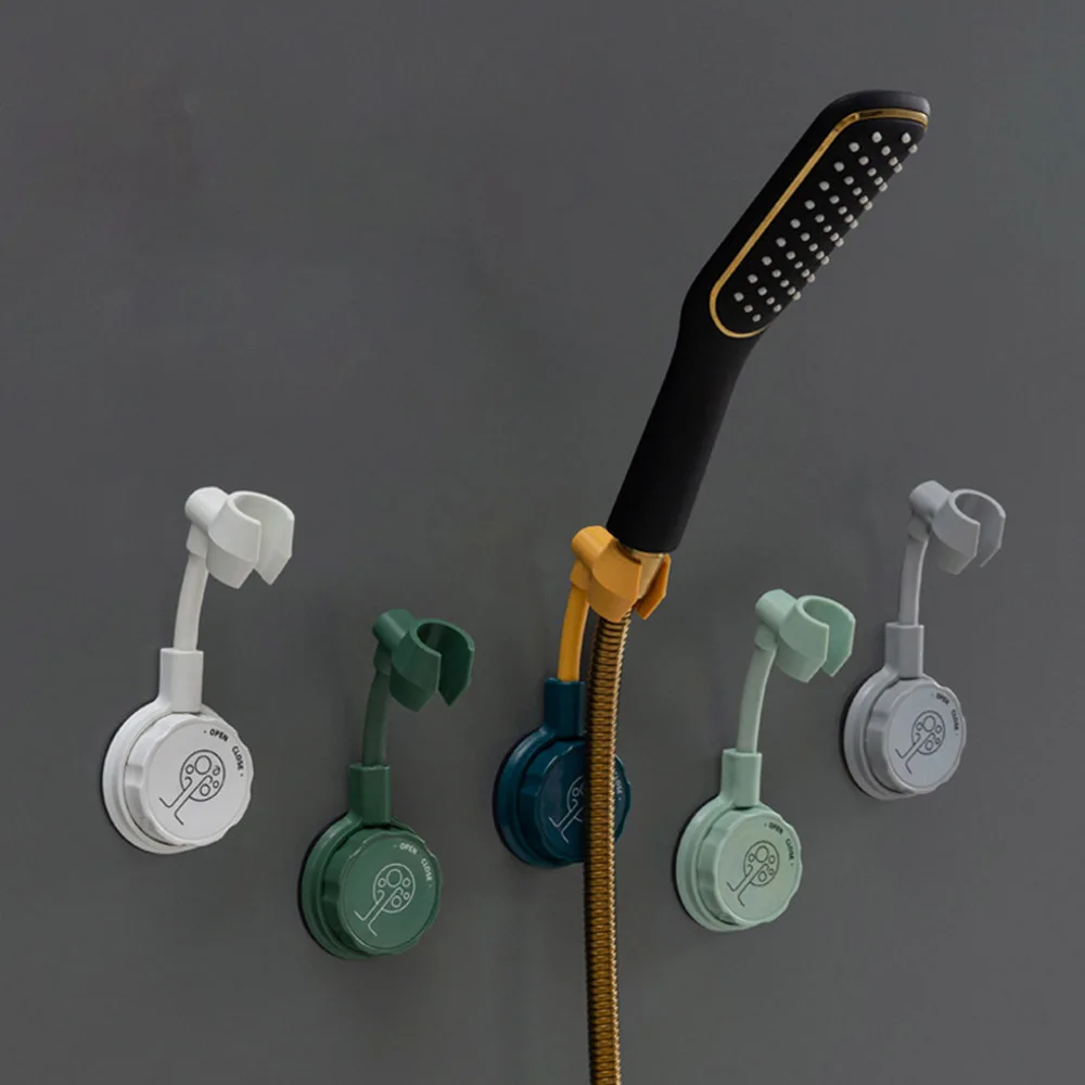 

Punch-free Fixed Shower Head Hanger Shower Suction Cup Bracket Bathroom Shower Accessories Base Suction Cup Removable