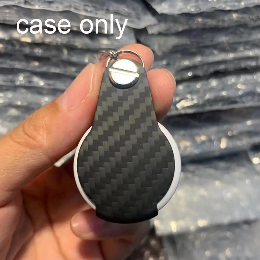 

Suitable For Apple Airtags Tracker Carbon Fiber TPU Protective Shell For Airtag Use Case Cover Keychain Ring Portable Protective