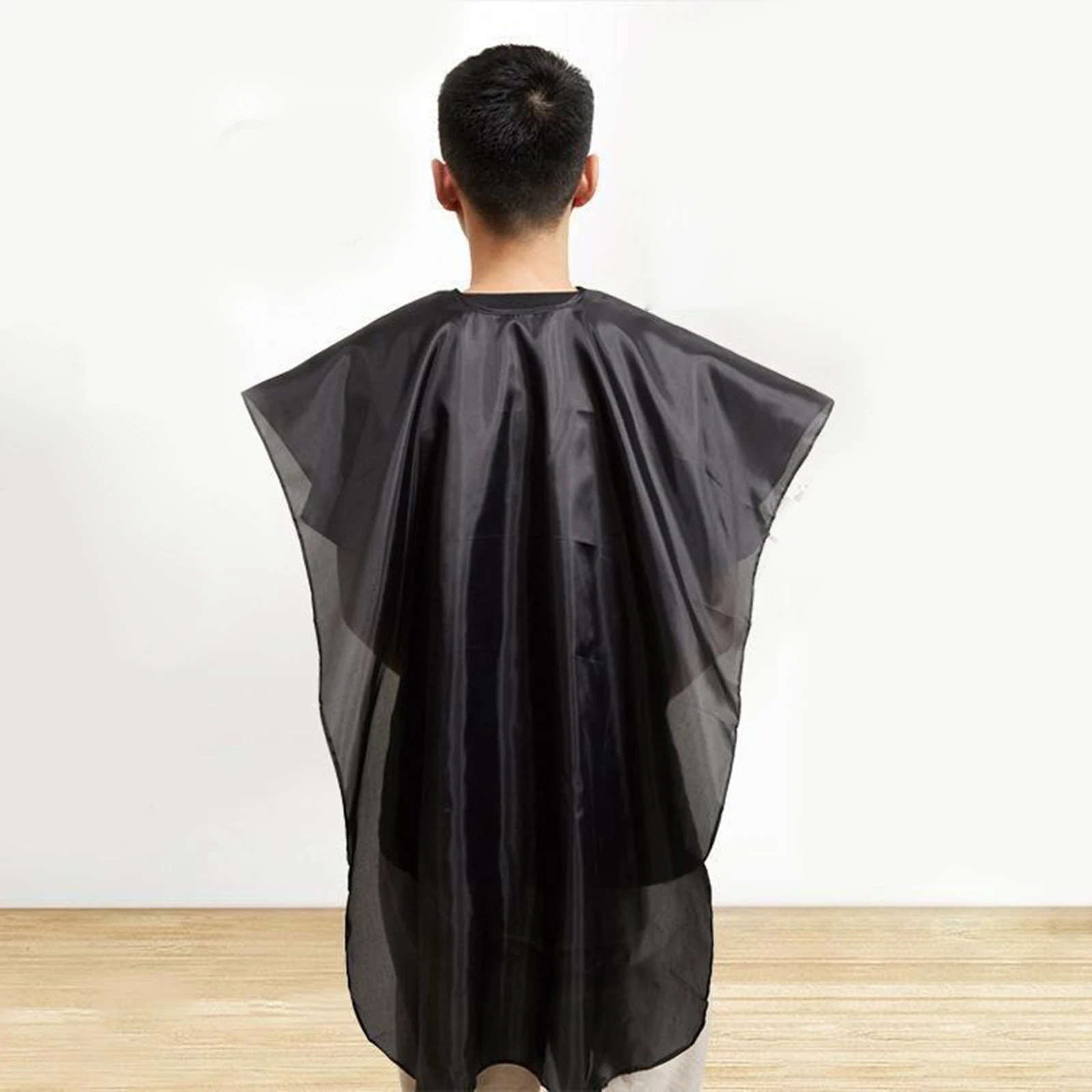 

Black Haircut Cape Professional Salon Barber Capes Cloth Gown for Men Women with