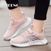 cute girls casual shoes white mesh sneakers student kids summer sock footwear fashion children sport shoes tenis running autumn