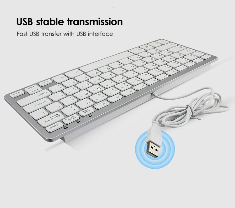 Компьютерные клавиатуры для Apple Macbook эргономичный тонкий проводной клавиатуры Usb ультра-тонкий мультимедийный геймер клавиатура для ПК с ОС Windows ноутбук