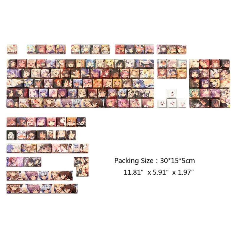 

129 Keys PBT Keycaps XDA Profile Dye Sublimation Keycap for Mechanical Keyboard