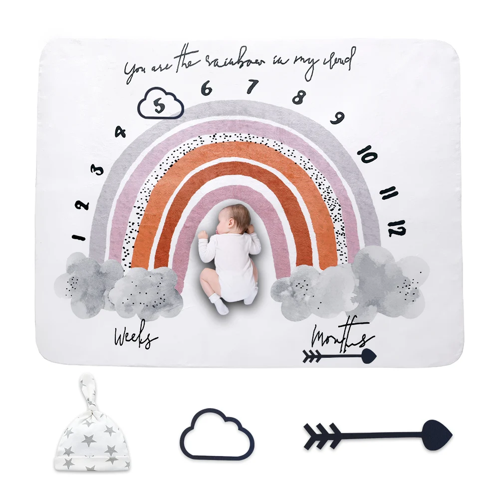 

Cute Pattern Infant Baby Fannel Blanket Multifunctional Towel Baby Photo Props Background Blankets Play Mats Backdrop Cloth