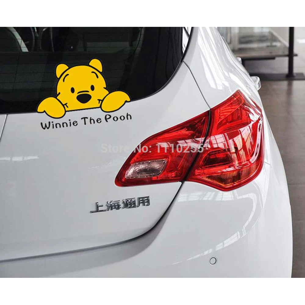 Забавная Автомобильная виниловая наклейка Aliauto в виде медведя милая аксессуары