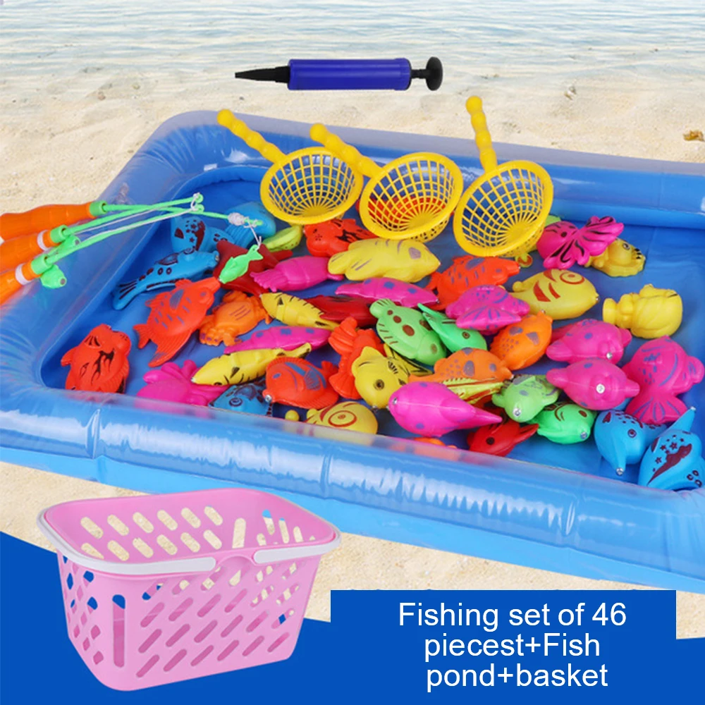 Детский магнитный Набор игрушек для рыбалки летняя Веселая головоломка рыбы