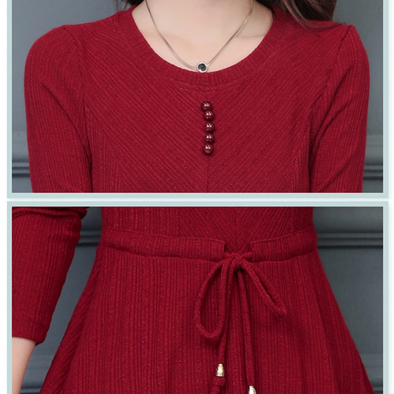 Женская блузка с длинным рукавом и о вырезом однотонная большого размера на