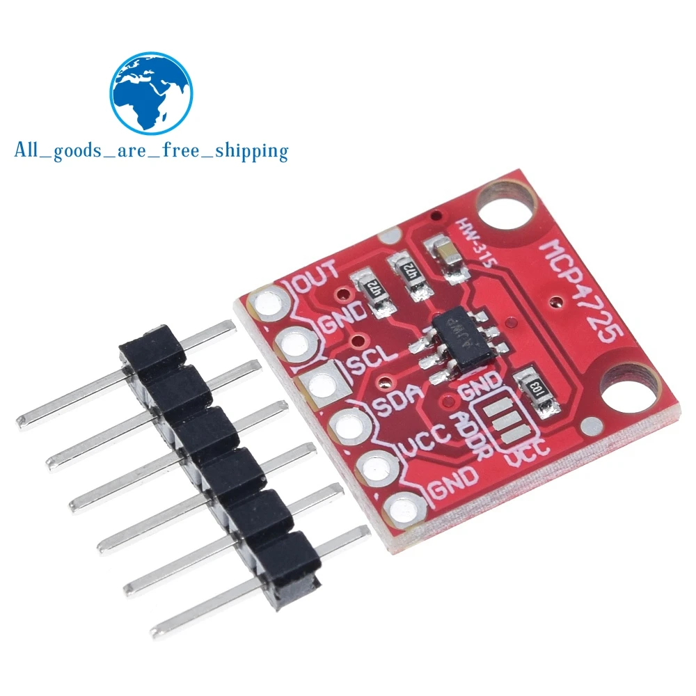 TZT MCP4725 12Bit IEC DAC цифровой модуль преобразователя цифровой в Analong EEPROM макетная плата для Arduino 2,7-5,5 В