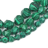 natural stone faceted green malachite peacock stone round loose beads 4 6 8 10 12 mm for jewelry making fit diy bracelet
