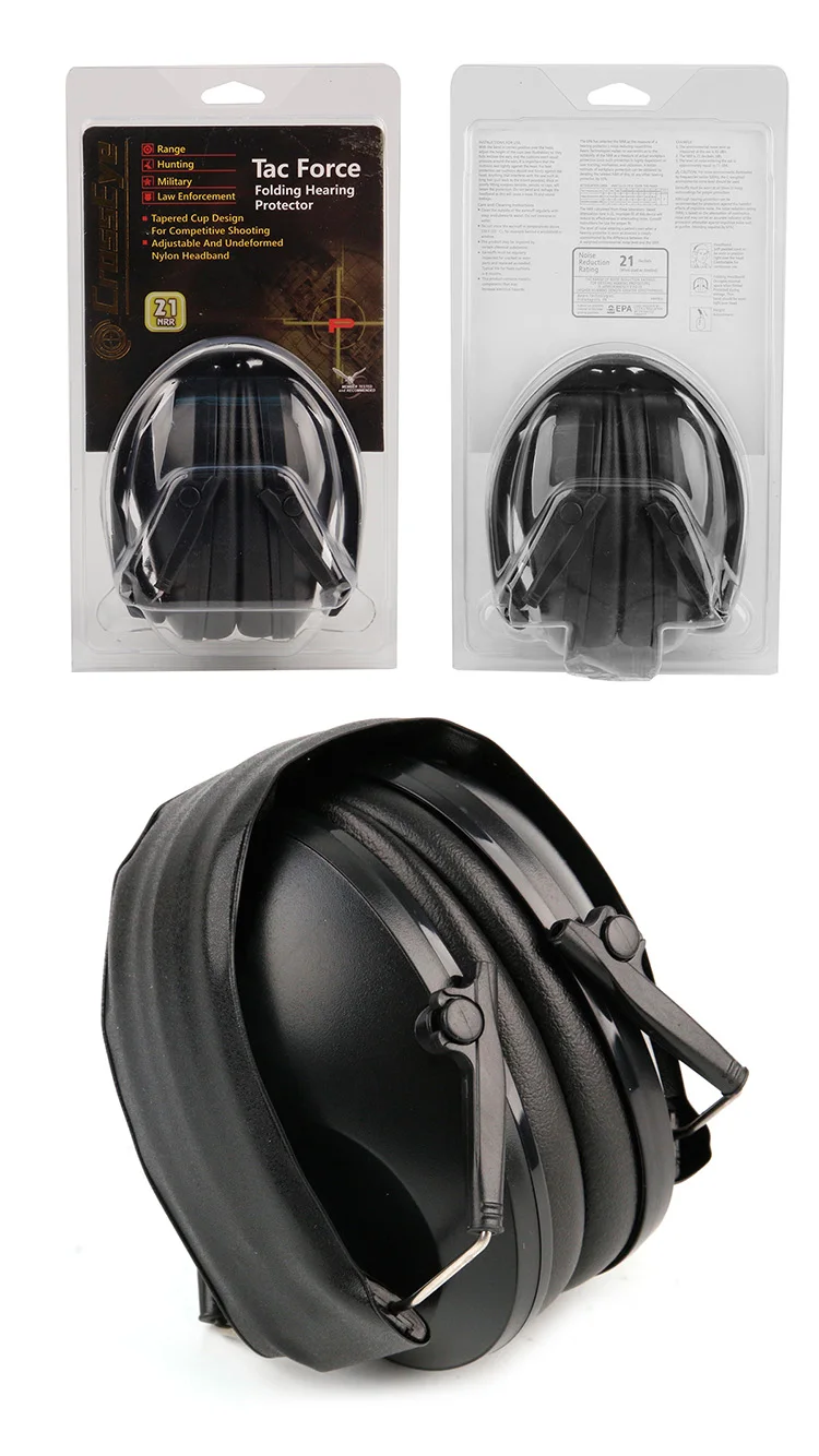 

New Professional soundproof foldaway durable protective ear plugs for noise ear muffs hearing ear protection